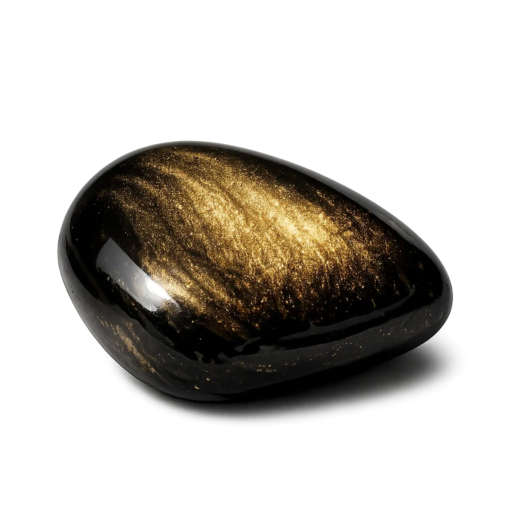 Obsidienne dorée — visuel provisoire (pierre roulée)