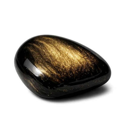 Obsidienne dorée — visuel provisoire (pierre roulée)