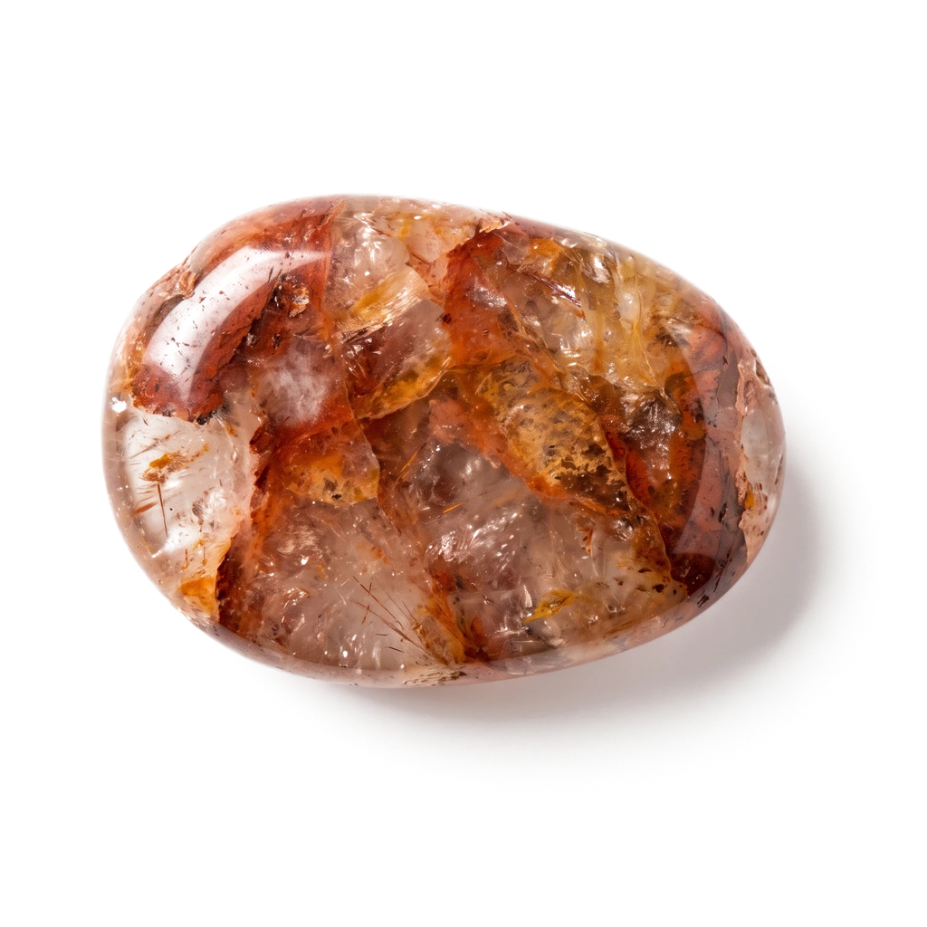 Quartz hématoïde, pierre roulée · visuel provisoire