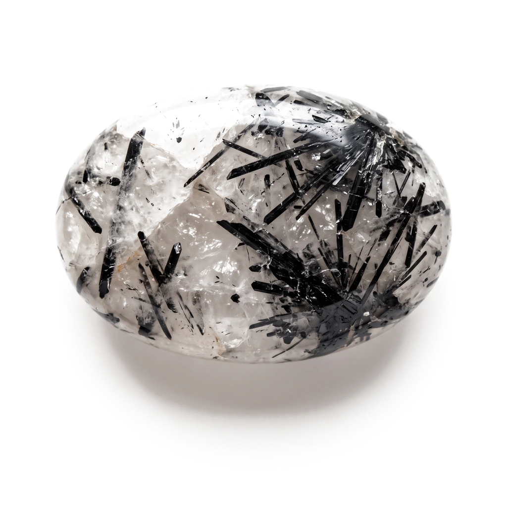 Quartz tourmaliné, pierre roulée · visuel provisoire